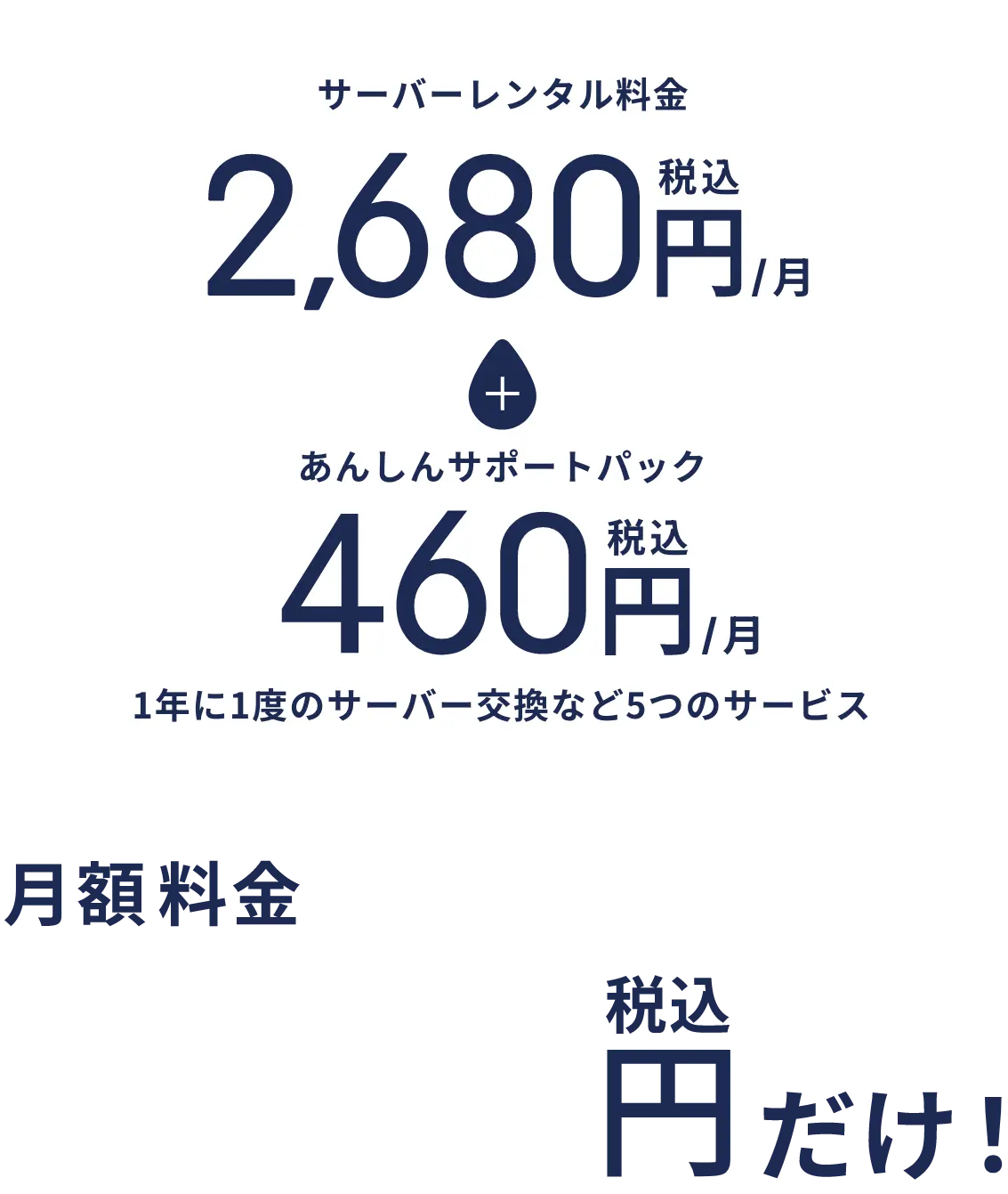 月額サーバーレンタル料 3,140円（税込）